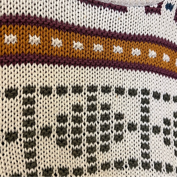 Vintage Britches Great Outdoors USA Men’s Cotton Geometric Sweater Knit L Flaws - Picture 3 of 13